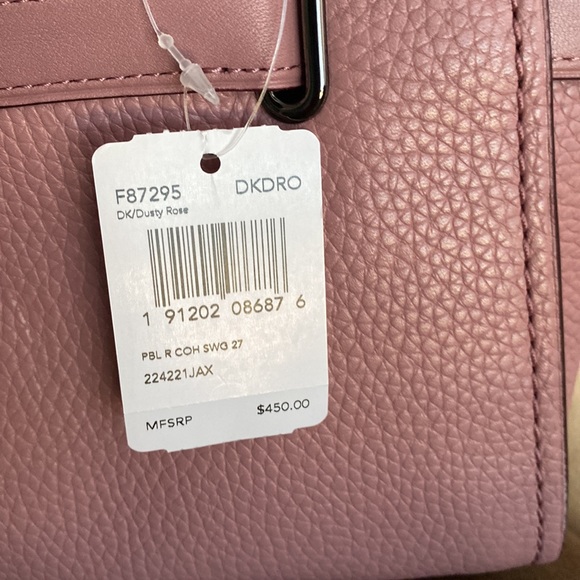 Coach Swagger 27 shoulder bag purse Dusty Rose / Gunmetal - Picture 5 of 9